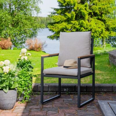 Aava tuoli antrasiitti, hiekka pehmusteet, asiakaspalautus