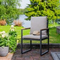 Aava tuoli antrasiitti, hiekka pehmusteet, asiakaspalautus