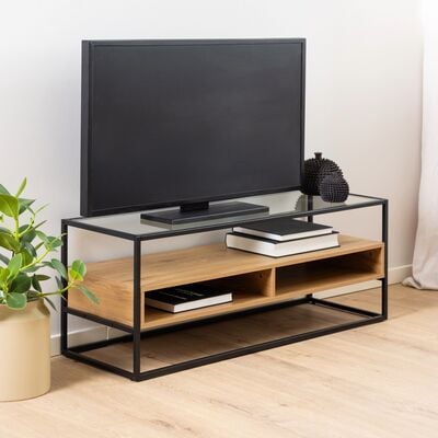 Randolf tv-taso 120x40x45 cm tammi/musta