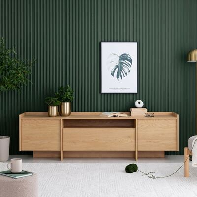 Japandi tv-taso 197x38x57 cm tammi