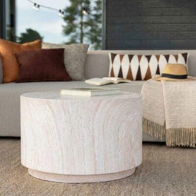 House Nordic Bonn pyöreä sohvapöytä Ø70 cm travertine