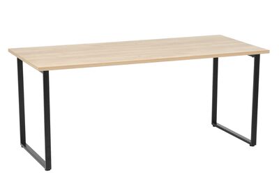 Haworth ruokapöytä 180x80 cm tammi/musta, asiakaspalautus