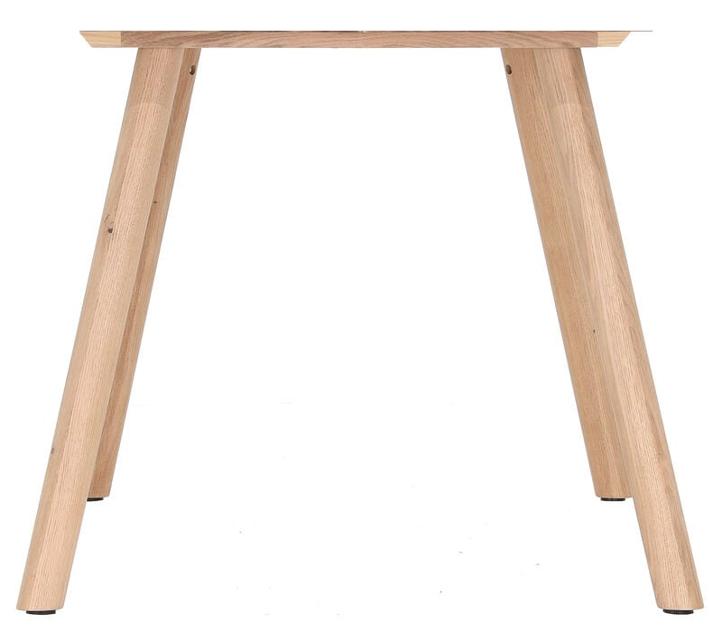 Ruokapöydän pyöreät jalat lakattu tammi