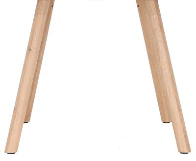 Ruokapöydän pyöreät jalat lakattu tammi, asiakaspalautus