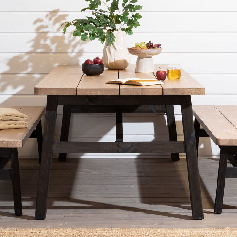 Kalho ruokapöytä 220x91 cm antiikki/musta