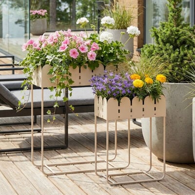 Pipari kukkalaatikko 2 kpl setti hiekka