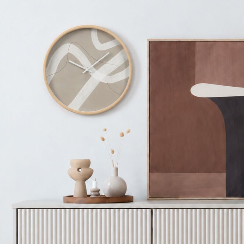 Vilma seinäkello 38 cm beige/valk
