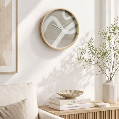 Vilma seinäkello 38 cm beige/valk