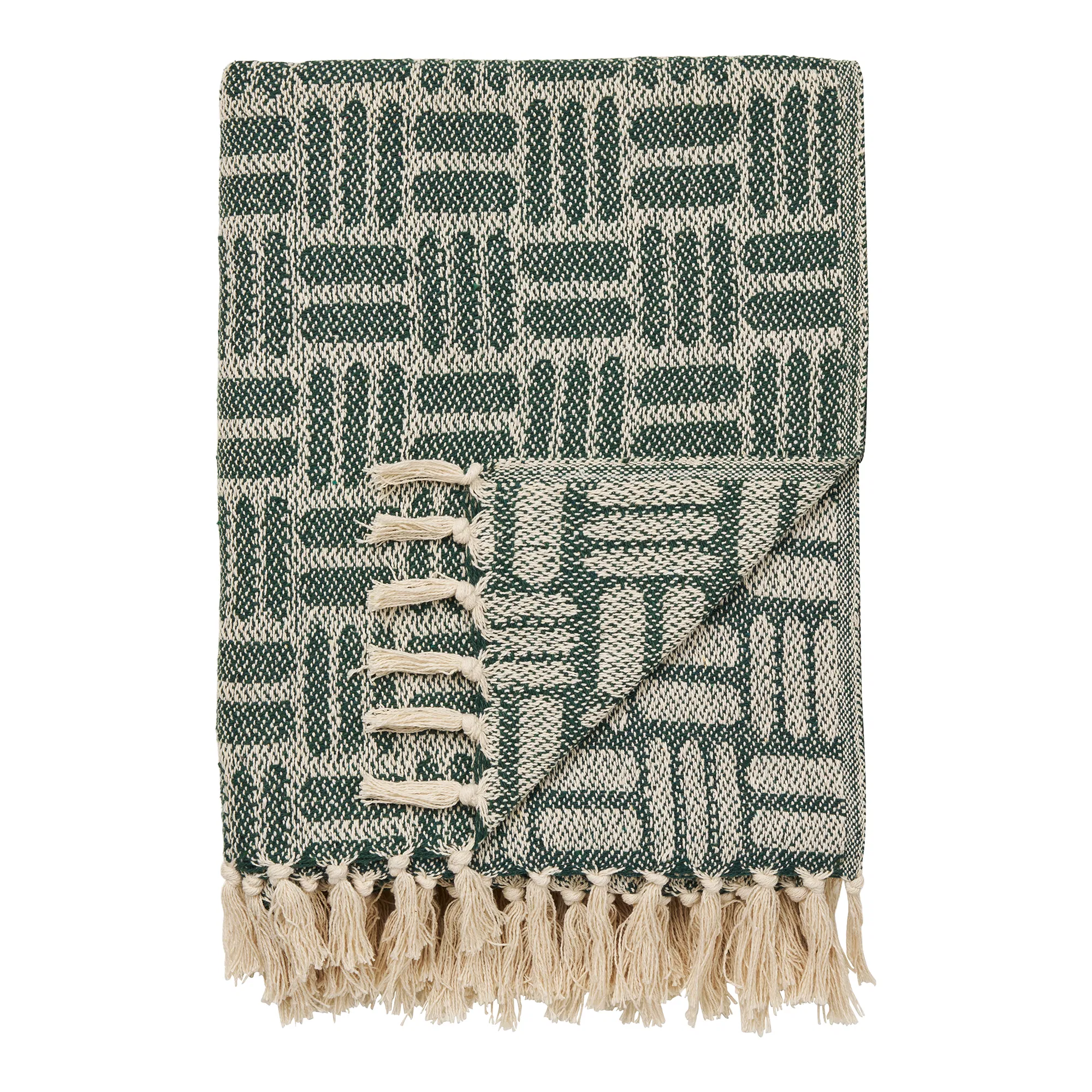 House Nordic Adana torkkupeitto 130x180 cm design 2 vihreä