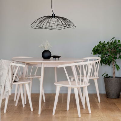 Rowico Home Yumi-Carmen 4-hengen pyöreä ruokailuryhmä valkoinen