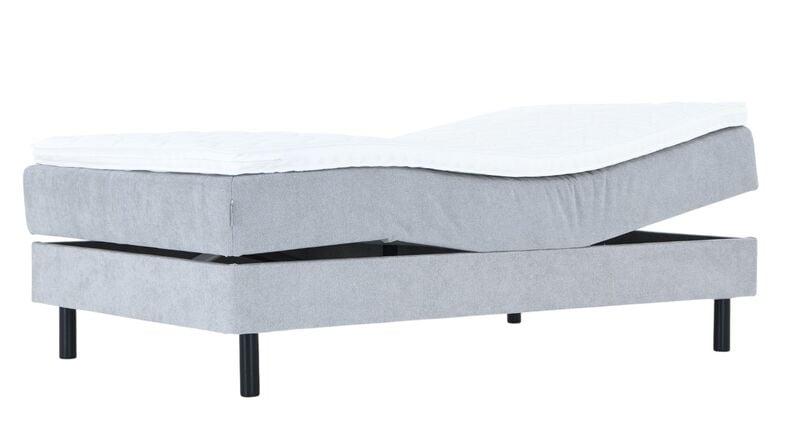 Unia Kulta moottorisänkypaketti 120x200 L v.harmaa, Unia relax 7cm, pyöreä musta