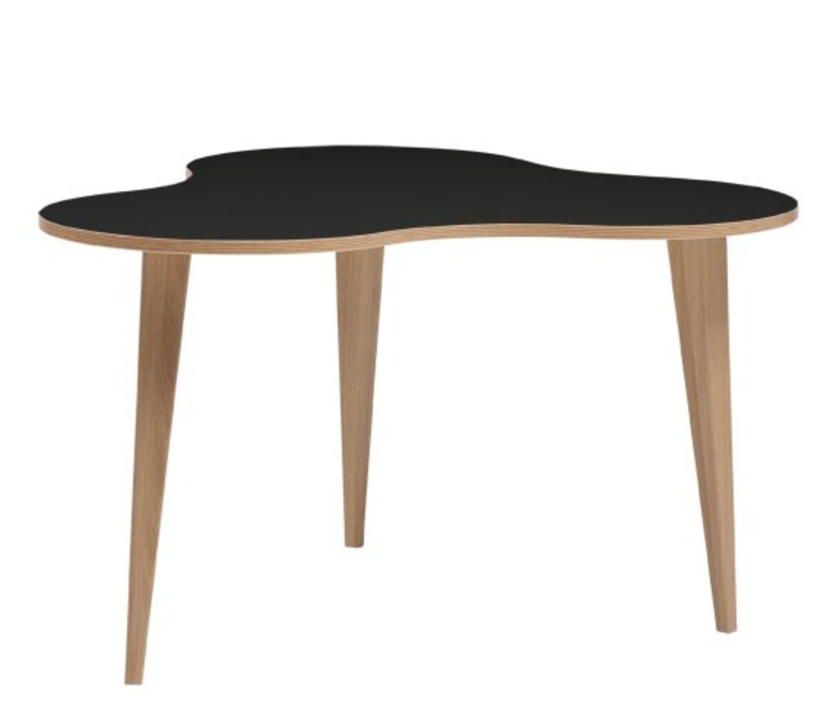 Luna sohvapöytä 85 cm musta tammi reunalla/tammi