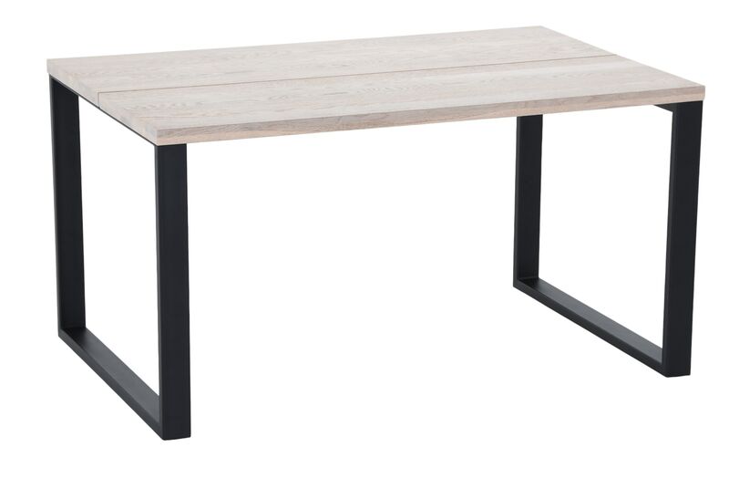 Manner tammi lankkupöytä 140x90 cm valkolakattu tammi/musta A-laatu