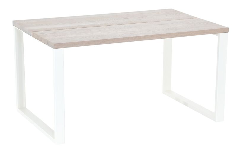 Manner tammi lankkupöytä 140x90 cm valkolakattu tammi/valkoinen A-laatu