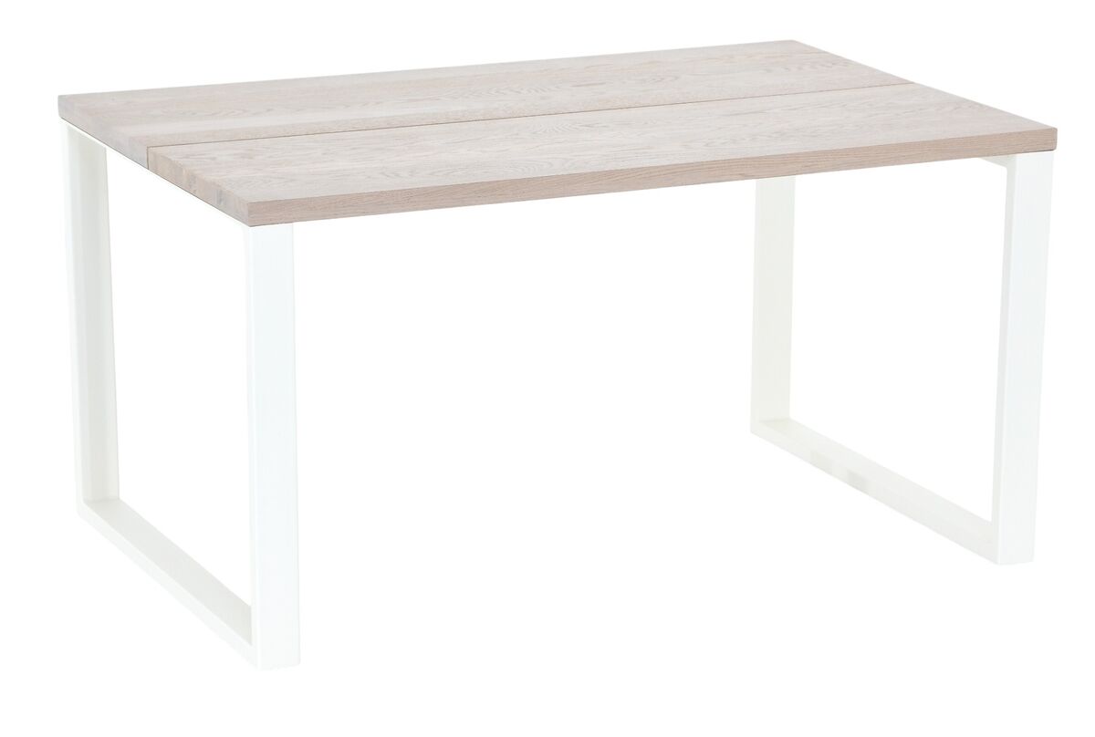 Manner tammi lankkupöytä 140x90 cm valkolakattu tammi/valkoinen A-laatu
