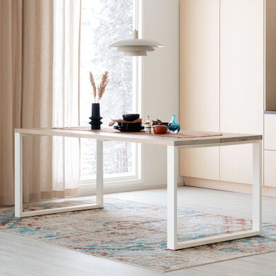 Manner tammi lankkupöytä 195x90 cm lakattu tammi/musta A-laatu