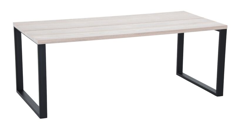 Manner tammi lankkupöytä 195x90 cm valkolakattu tammi/musta A-laatu