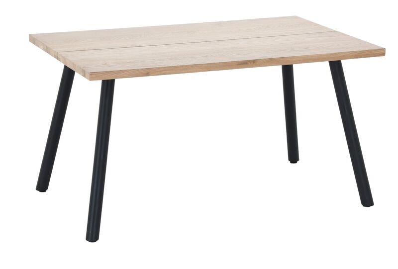 Veini tammi lankkupöytä 140x90 cm lakattu tammi/musta A-laatu