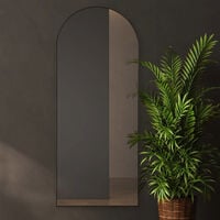 M&M Britt lattia-/seinäpeili 70x170 cm musta