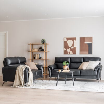 Honka 3+2 nahkasohvakalusto valkoinen