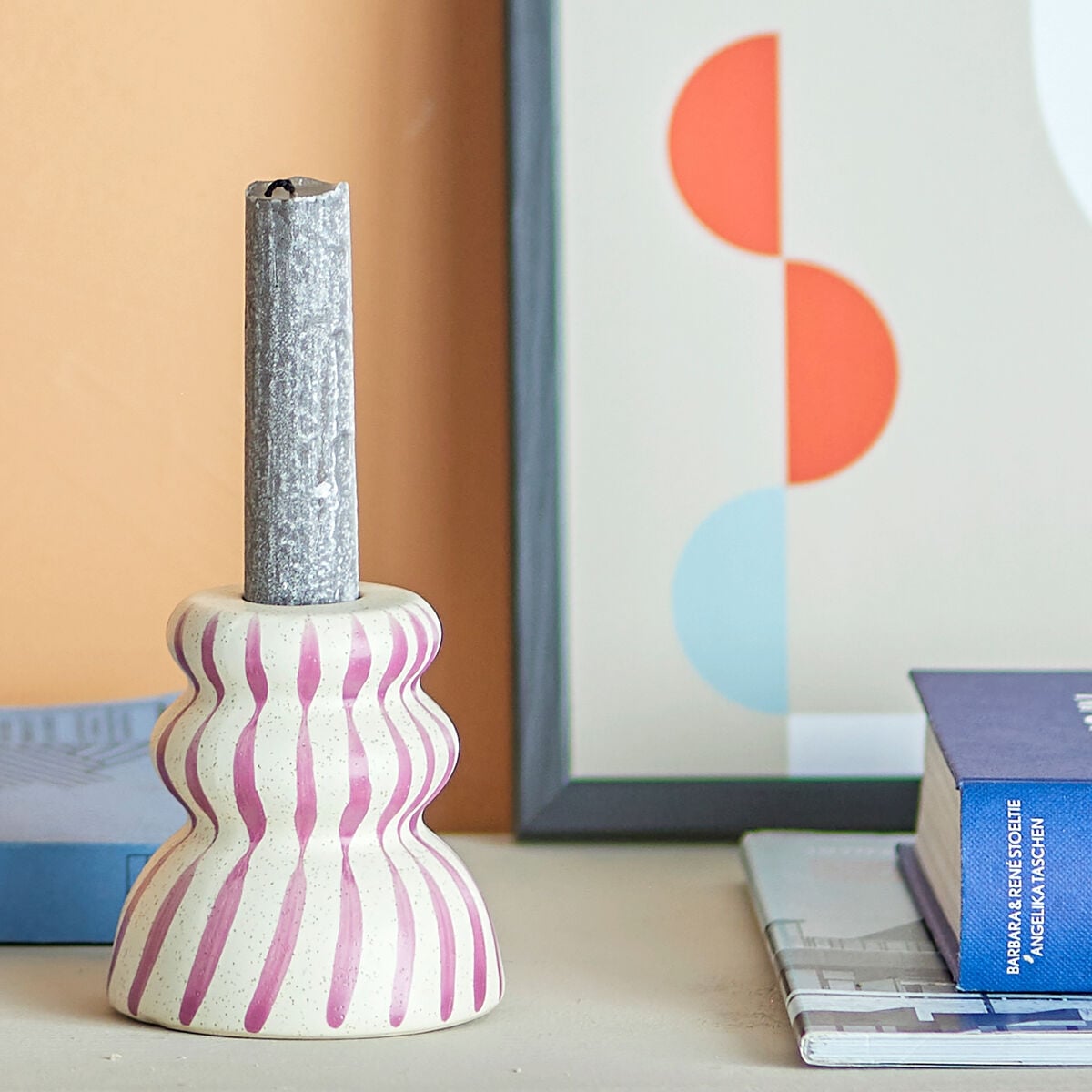 Bloomingville Gabin kynttilänjalka violetti