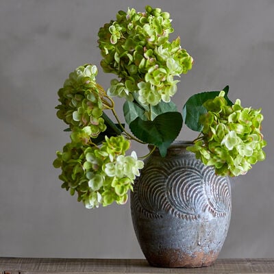 Bloomingville Hortensia tekokukat oksa vihertävän valkoinen