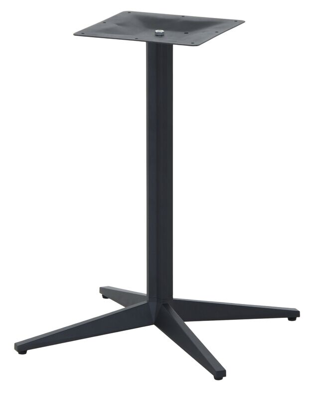 Cafe pöydän ristikkojalka 70x70 cm musta