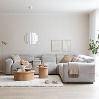 Mukava kotiteatteri kulmasohva beige