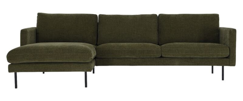 Scandic Copenhagen divaanisohva vasen vihreä Home 14, mustat jalat