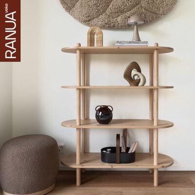 Askel avohylly 100x35x119 cm hiekka, asiakaspalautus