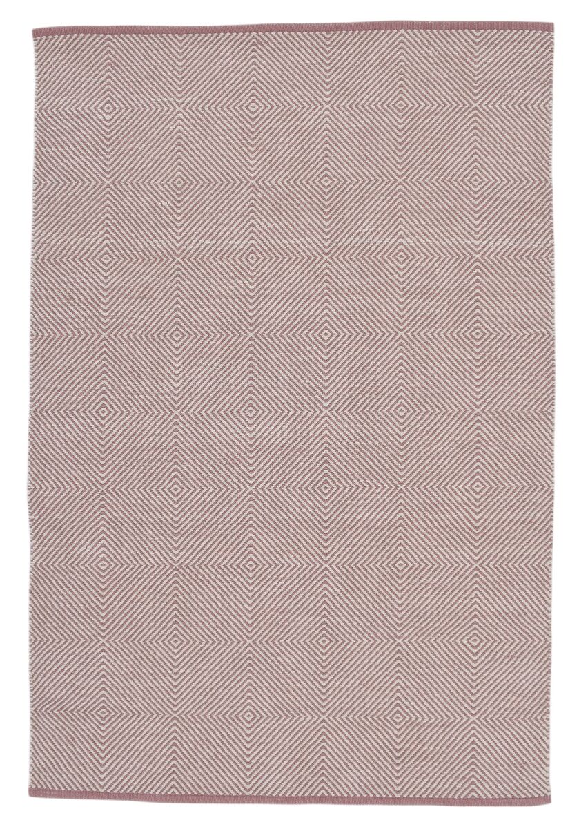 Jane puuvillamatto 140x200 cm roosa/valkoinen