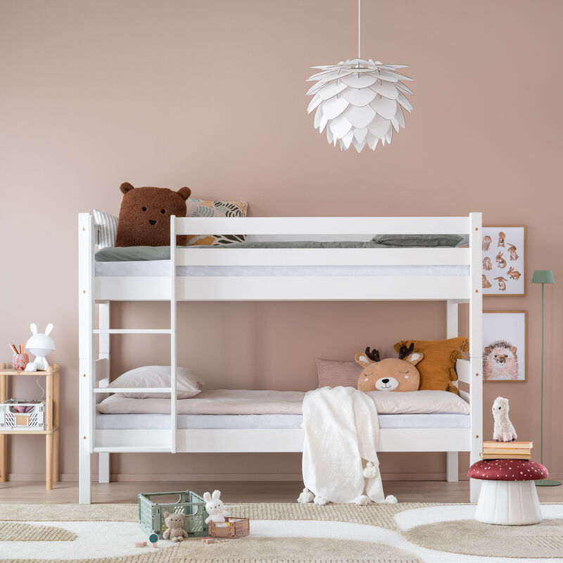 Nukkumatti kerrossänky 80x200 cm kuultovalkoinen