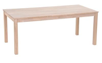 Scandic tammi ruokapöytä 180x90 cm valkolakattu tammi, asiakaspalautus