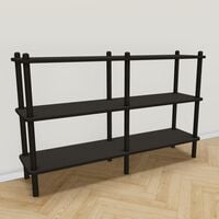 Askel avohylly 138x35x86 cm hiili, asiakaspalautus