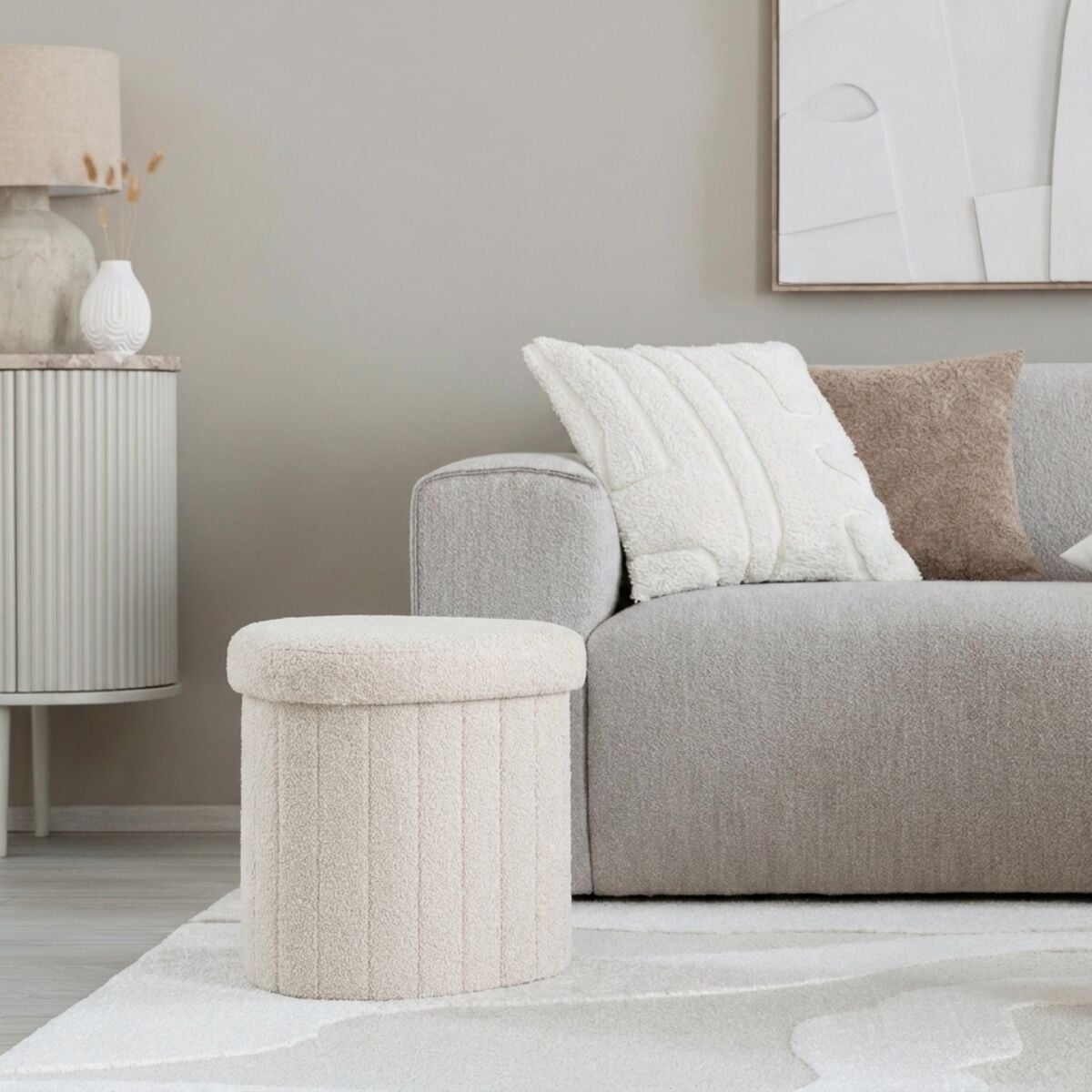 House Nordic Medford teddyrahi 42,5x36,5 cm hiekka HN1358