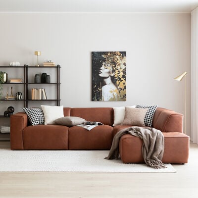 Hali avokulmasohva vasen konjakinruskea Kentucky 9