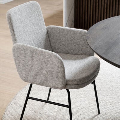 Rowico Home Conklin tuoli, vaalea beige/ musta