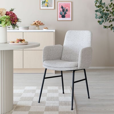 Rowico Home Conklin tuoli, vaalea beige/ musta