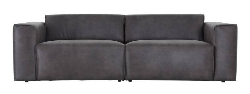 Hali 3 -istuttava sohva nahkaverhoiltu musta Kentucky 1