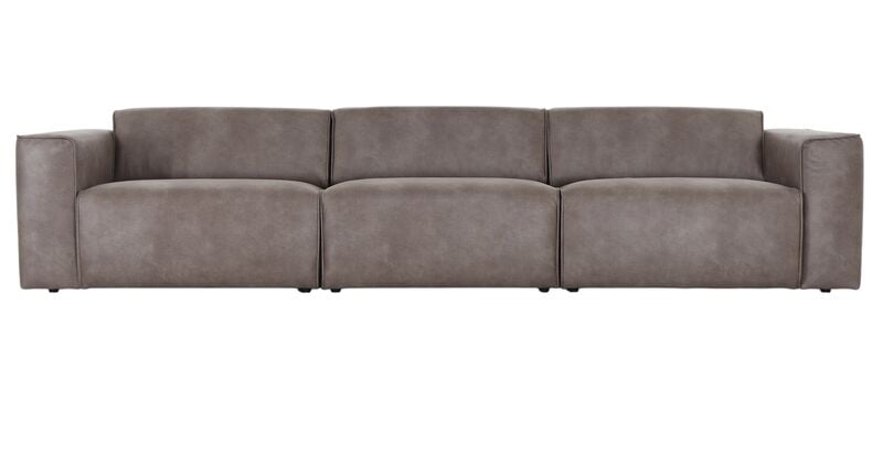 Hali 4 -istuttava sohva nahkaverhoiltu beige Kentucky 2