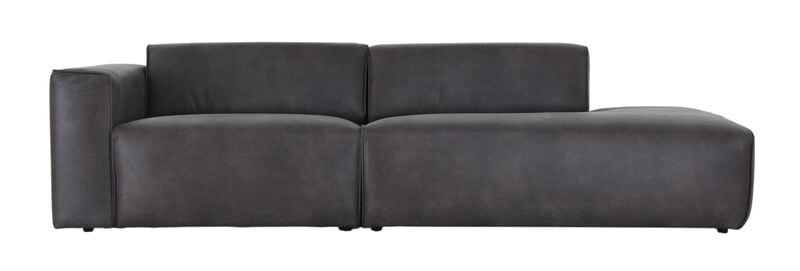 Hali divaani oikea nahkaverhoiltu musta Kentucky 1