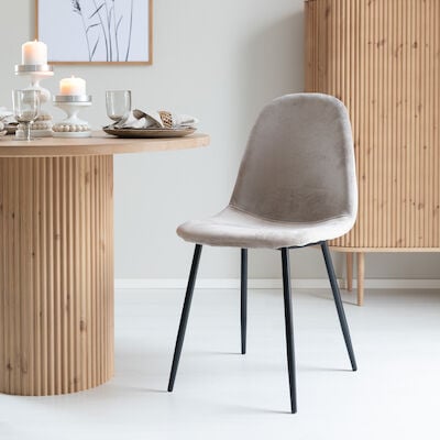 Furia tuoli tummanvihreä sametti G062-19, mustat jalat