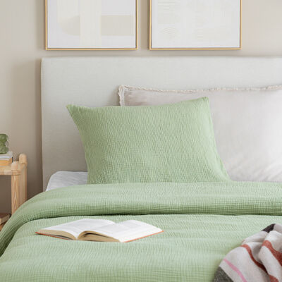 Fanni K Muslin pussilakanasetti150x210cm+50x60 cm graniitti