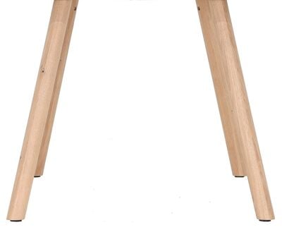 Ruokapöydän pyöreät jalat lakattu tammi, asiakaspalautus