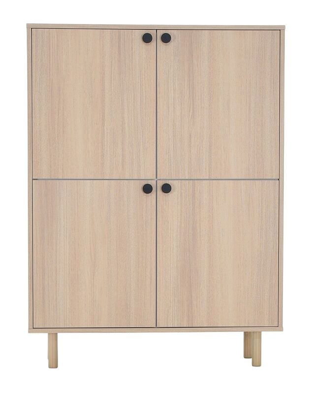 Kokoa kaappi 100x120 taika jalalla hiekka tammi, san diego musta vetimellä