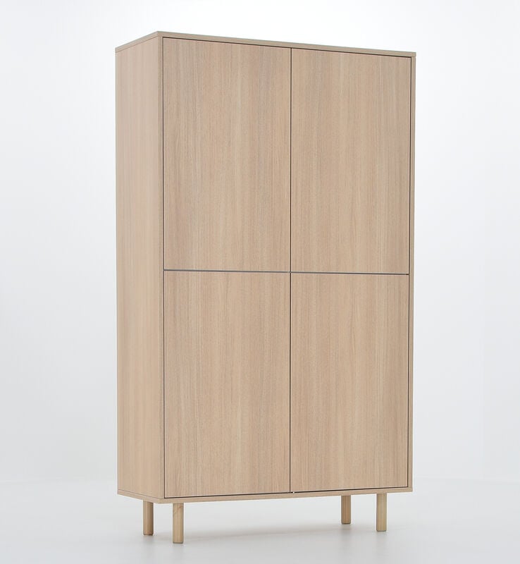 Kokoa kaappi 100x160 taika jalalla hiekka tammi, push-open
