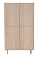 Kokoa kaappi 100x160 taika jalalla hiekka tammi, push-open