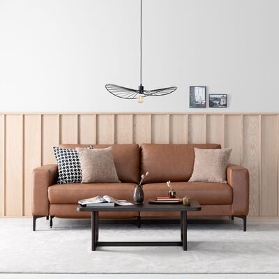 Hjort Studio 3 -istuttava sohva mekanismilla musta Madras 274 nahka/KN