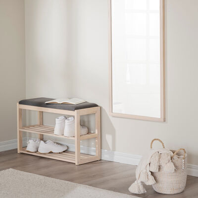 Rowico Home Confetti eteispenkki kenkätelineellä tammi/tummanharmaa