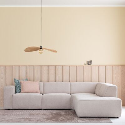 Hali avokulmasohva oikea Storm 02 valkoinen, asiakaspalautus